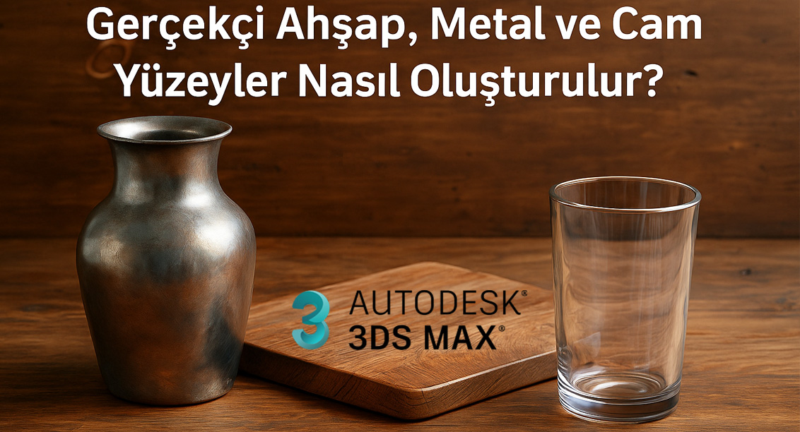 3ds Max ile Gerçekçi Ahşap, Metal ve Cam Yüzeyler Nasıl Oluşturulur?